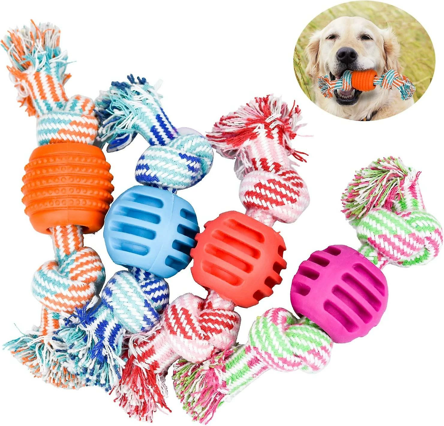 Unbranded 4 Pinède; Ces Jouets Agrave; Macirc; Cher Pour Les Chiots Jouets Corde Avec Ball Dog Teet 1 Unbranded 4 Pinède; Ces Jouets Agrave; Macirc; Cher Pour Les Chiots Jouets Corde Avec Ball Dog Teet