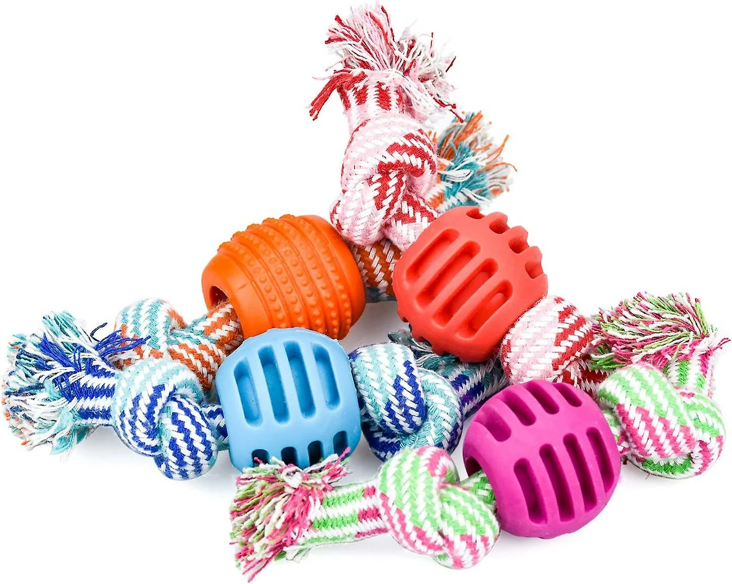 Unbranded 4 Pinède; Ces Jouets Agrave; Macirc; Cher Pour Les Chiots Jouets Corde Avec Ball Dog Teet 5 Unbranded 4 Pinède; Ces Jouets Agrave; Macirc; Cher Pour Les Chiots Jouets Corde Avec Ball Dog Teet – Image 5