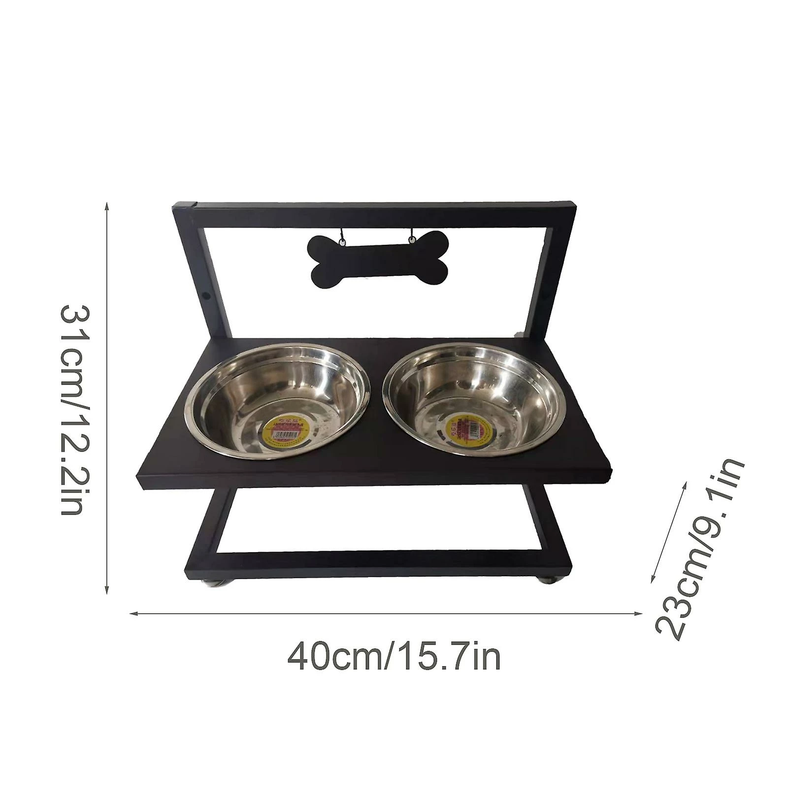 Favrison Iron Pet Dog Bowl And Basin Frame Detachable Overhead Neck Guard Iron Frame Pet Tableware 3 Favrison Iron Pet Dog Bowl And Basin Frame Detachable Overhead Neck Guard Iron Frame Pet Tableware – Image 3