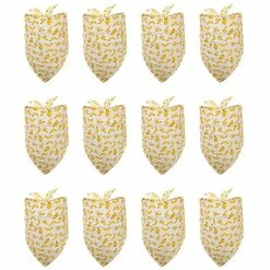 Unbranded 12 Pièces Dog Bandana Foulard Lavable Bavoirs Triangulaires Pet Réglable Lavable Kerchief Dog Bandana