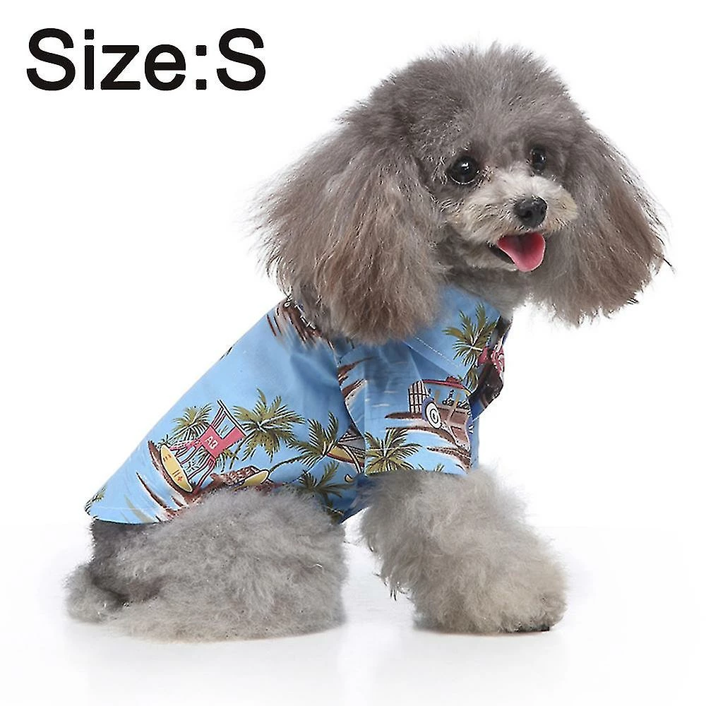 Magene Pet Summer T-shirt Hawaiian Style Dog Shirt 2 Magene Pet Summer T-shirt Hawaiian Style Dog Shirt – Image 2