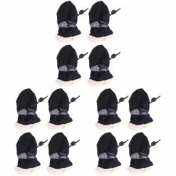 Unbranded 12 Pcs Anti-dérapant Pet Shoe Rain Boots Dog Foot Cover Épais Peluche Dog Boots Paw Protector Sole Pet Shoes (noir Taille 6 -Pet Soin 538027390 max
