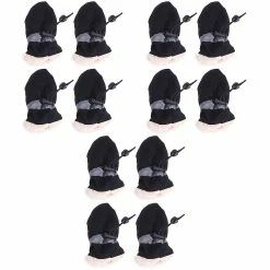 Unbranded 12 Pcs Anti-dérapant Pet Shoe Rain Boots Dog Foot Cover Épais Peluche Dog Boots Paw Protector Sole Pet Shoes (noir Taille 6 -Pet Soin 538027398 max