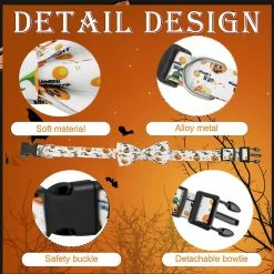 Lyjh 2 Pcs Halloween Dog Et Cat Collar Avec Arc Réglable Comcompatible Avectable Halloween Dog -Pet Soin 540702442 max