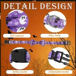 Lyjh 2 Pcs Halloween Dog Et Cat Collar Avec Arc Réglable Comcompatible Avectable Halloween Dog -Pet Soin 540702493 max