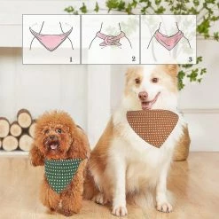 Unbranded 4pcs Dog Bandanas Été Mignon Doux Coton Chiot Chat Foulards Lavables Quotidien Mouchoir Cadeaux Confortables -Pet Soin 543228365 max
