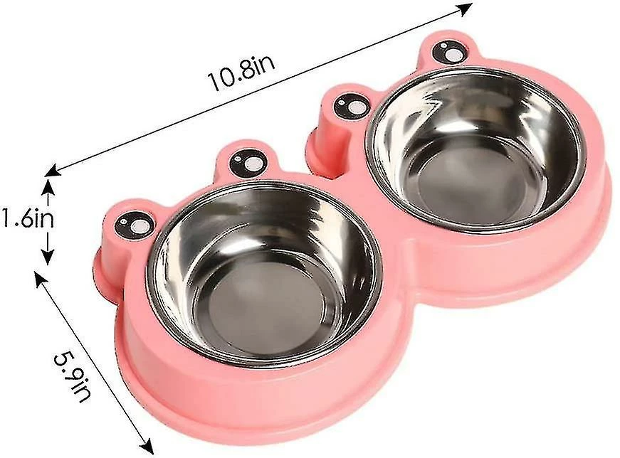 Unbranded Dog Cat Double Bowls Premium En Acier Inoxydable Pet Bowls 2 Unbranded Dog Cat Double Bowls Premium En Acier Inoxydable Pet Bowls – Image 2