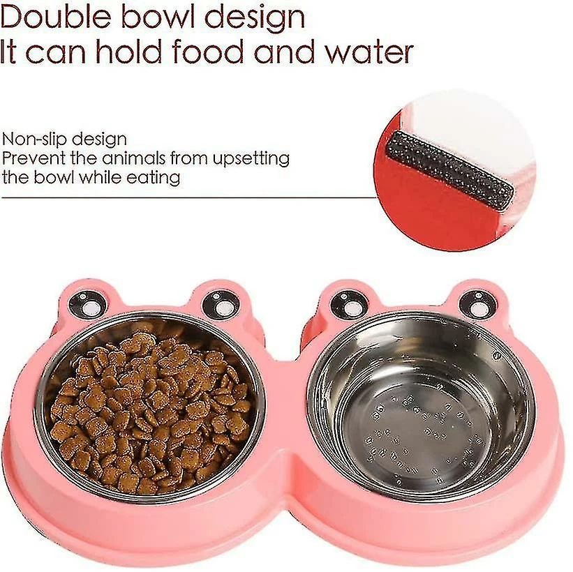 Unbranded Dog Cat Double Bowls Premium En Acier Inoxydable Pet Bowls 5 Unbranded Dog Cat Double Bowls Premium En Acier Inoxydable Pet Bowls – Image 5
