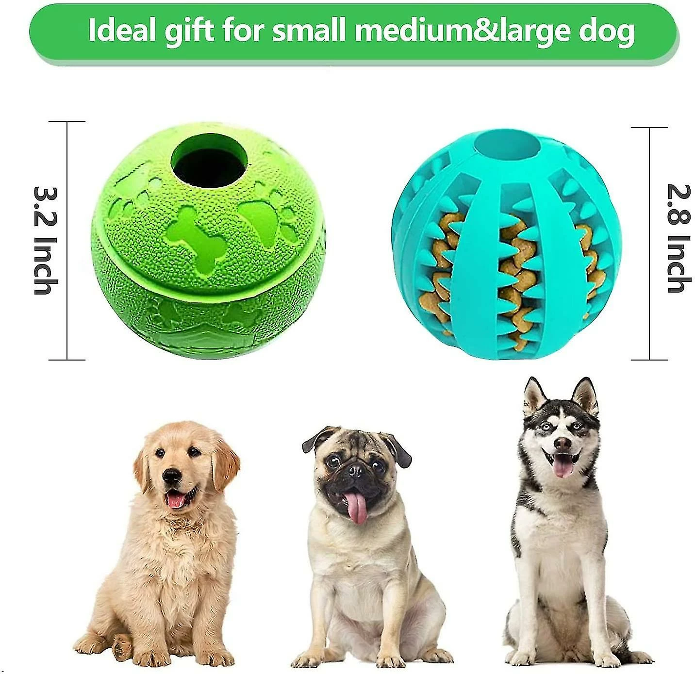 Unbranded Dog Puzzle Toys Ball 2pack Nontoxic Durable Interactif Dog Treat Ball Toys Pour Chiot Petit Grand Chien Dents Nettoyage / Dog Treat Puzzle / Iq Training 2 Unbranded Dog Puzzle Toys Ball 2pack Nontoxic Durable Interactif Dog Treat Ball Toys Pour Chiot Petit Grand Chien Dents Nettoyage / Dog Treat Puzzle / Iq Training – Image 2
