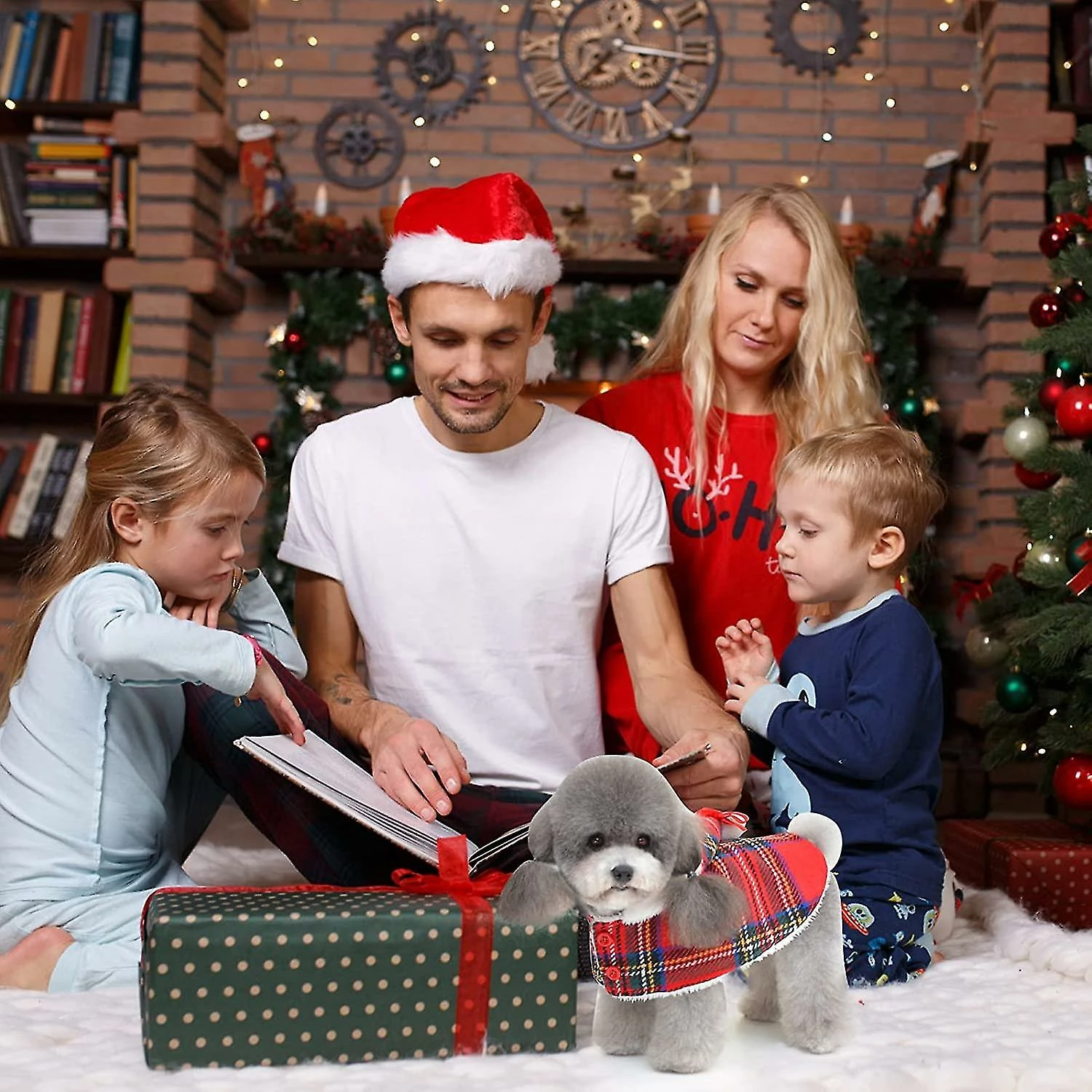 Lifepieces Dog Cat Christmas Costumewinter Hoodies Cape Pet Clothing Red Plaid Christmas Pet Clothes Warm Dog Costume Red1pc 5 Lifepieces Dog Cat Christmas Costumewinter Hoodies Cape Pet Clothing Red Plaid Christmas Pet Clothes Warm Dog Costume Red1pc – Image 5