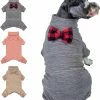 Dog Winter Coat Jackets Pyjamas Pour Petits Chiens Col Roulé Stretchy Chien Pjs Super Soft Velvet Material Dog Ones
