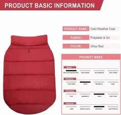Dog Winter Coat Jackets Windproof Dog Winter Coat Imperméable Dog Jacket Warm Dog Vest Cold Weather Pet -Pet Soin 550884841 max