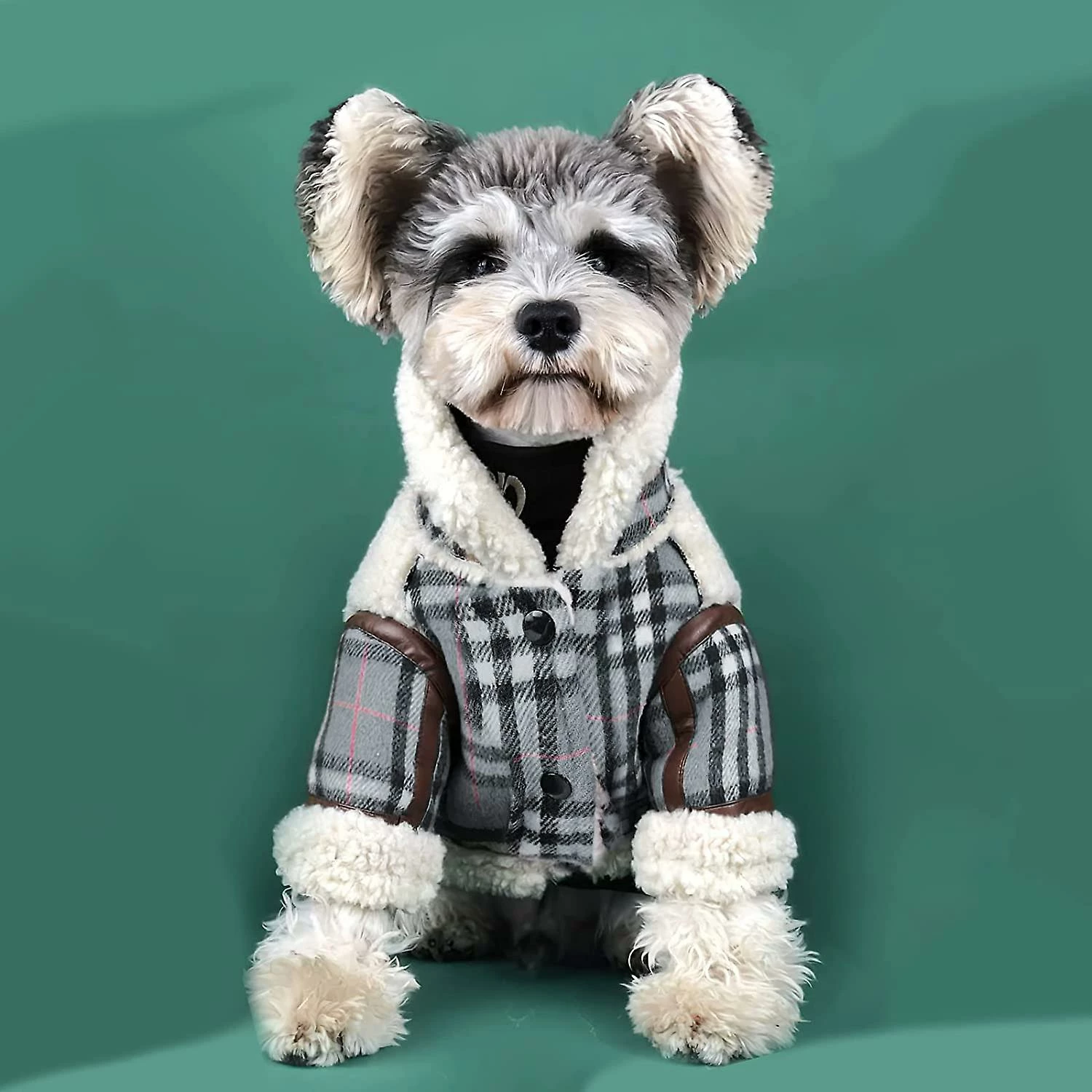 Dog Sweater Pulls Pour Chiens à Carreaux Pour Petits Chiens. Dog Clothes Coat Boy. Chien Chaud Doublé De Polaire 4 Dog Sweater Pulls Pour Chiens à Carreaux Pour Petits Chiens. Dog Clothes Coat Boy. Chien Chaud Doublé De Polaire – Image 4