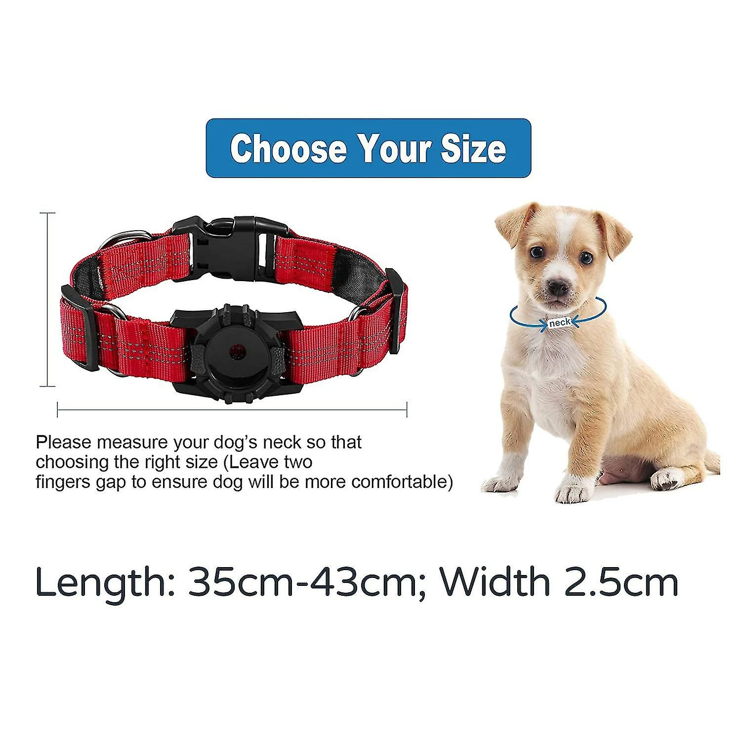 Unbranded Collier Pour Chien, Collier De Chien Réfléchissant Air Tag Pour Airtags - Réglable Durable Heavy Duty Dog Collar Re 5 Unbranded Collier Pour Chien, Collier De Chien Réfléchissant Air Tag Pour Airtags - Réglable Durable Heavy Duty Dog Collar Re – Image 5