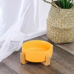 Sl Chang Jaune Pet Dog And Cat Bowls Ceramic Dog Cat Bowls Bamboo Stand - Lave-vaisselle Et Facile à Nettoyer 6 Sl Chang Jaune Pet Dog And Cat Bowls Ceramic Dog Cat Bowls Bamboo Stand - Lave-vaisselle Et Facile à Nettoyer -Pet Soin 554956751 max