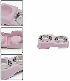 Sl Chang Double Dog Bowl, Antidérapant, Acier Inoxydable Ensemble De Bols Alimentaires Polyvalents Bol D’alimentation Polyvalent -Pet Soin 554956944 max