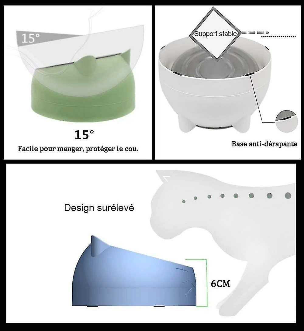 Sl Chang 400ml Cat Bowl En Acier Inoxydable Pet Bowl Anti-slip Anti-spill Base Caoutchouc Mat Grand Dog Bowl Noir 3 Sl Chang 400ml Cat Bowl En Acier Inoxydable Pet Bowl Anti-slip Anti-spill Base Caoutchouc Mat Grand Dog Bowl Noir – Image 3