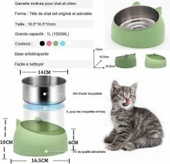Sl Chang 400ml Cat Bowl En Acier Inoxydable Pet Bowl Anti-slip Anti-spill Base Caoutchouc Mat Grand Dog Bowl Noir 8 Sl Chang 400ml Cat Bowl En Acier Inoxydable Pet Bowl Anti-slip Anti-spill Base Caoutchouc Mat Grand Dog Bowl Noir -Pet Soin 554957208 max