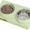 Sl Chang Cat Dog Bowl, Pet Bowl Set, Portable Dog Cat Bowl, Basic Cat Bowl, Avec Double Inoxydable