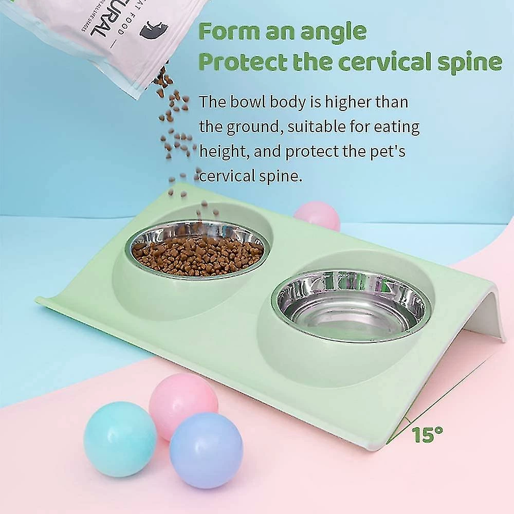 Sl Chang Cat Dog Bowl, Pet Bowl Set, Portable Dog Cat Bowl, Basic Cat Bowl, Avec Double Inoxydable 5 Sl Chang Cat Dog Bowl, Pet Bowl Set, Portable Dog Cat Bowl, Basic Cat Bowl, Avec Double Inoxydable – Image 5