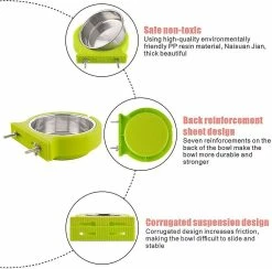 Sl Chang Dog Bowl, Amovible En Acier Inoxydable Eau Aliment Feeder Bowls Cage Coop Cup Pour Chat Puppy Bird Animaux De Compagnie 8 Sl Chang Dog Bowl, Amovible En Acier Inoxydable Eau Aliment Feeder Bowls Cage Coop Cup Pour Chat Puppy Bird Animaux De Compagnie -Pet Soin 554959828 max