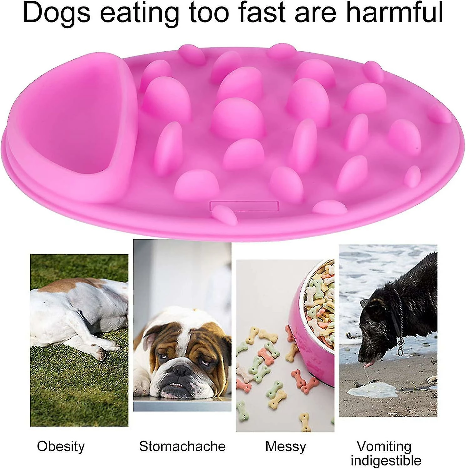 Sl Chang Slow Feeding Dog Bowl Anti-slip Silicone Slow Feeding Dog Bowl Pet Fun Feeder Bloat Stop Dog Food Bow 3 Sl Chang Slow Feeding Dog Bowl Anti-slip Silicone Slow Feeding Dog Bowl Pet Fun Feeder Bloat Stop Dog Food Bow – Image 3