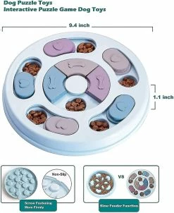 Sl Chang Dog Puzzle Slow Feeder Toy, Puppy Snack Distributeur Slow Feeder Bowl Dog Toy, Dog Brain Game Feeder -Pet Soin 554961728 max