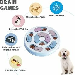 Sl Chang Dog Puzzle Slow Feeder Toy, Puppy Snack Distributeur Slow Feeder Bowl Dog Toy, Dog Brain Game Feeder -Pet Soin 554961771 max