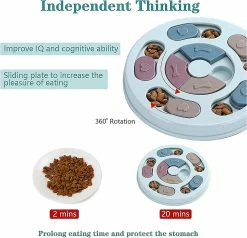 Sl Chang Dog Puzzle Slow Feeder Toy, Puppy Snack Distributeur Slow Feeder Bowl Dog Toy, Dog Brain Game Feeder -Pet Soin 554961868 max