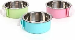 Sl Chang Crate Dog Bowl, Acier Inoxydable Amovible Hanging Food Water Bowl Crate Coop Cup, Pet Cage Bowls Wit -Pet Soin 554962181 max