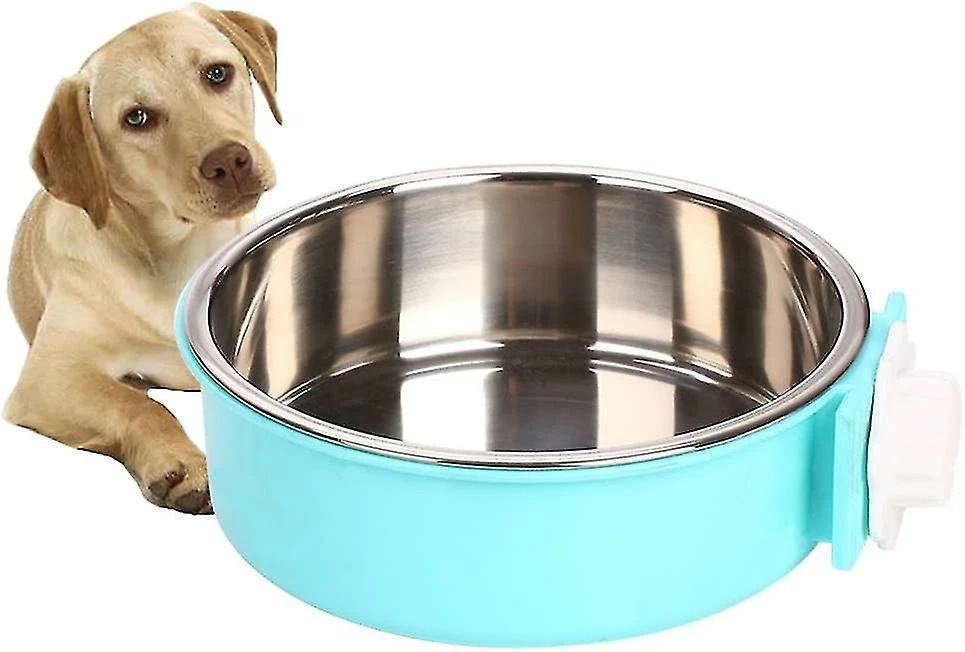 Sl Chang Crate Dog Bowl, Acier Inoxydable Amovible Hanging Food Water Bowl Crate Coop Cup, Pet Cage Bowls Wit 2 Sl Chang Crate Dog Bowl, Acier Inoxydable Amovible Hanging Food Water Bowl Crate Coop Cup, Pet Cage Bowls Wit – Image 2