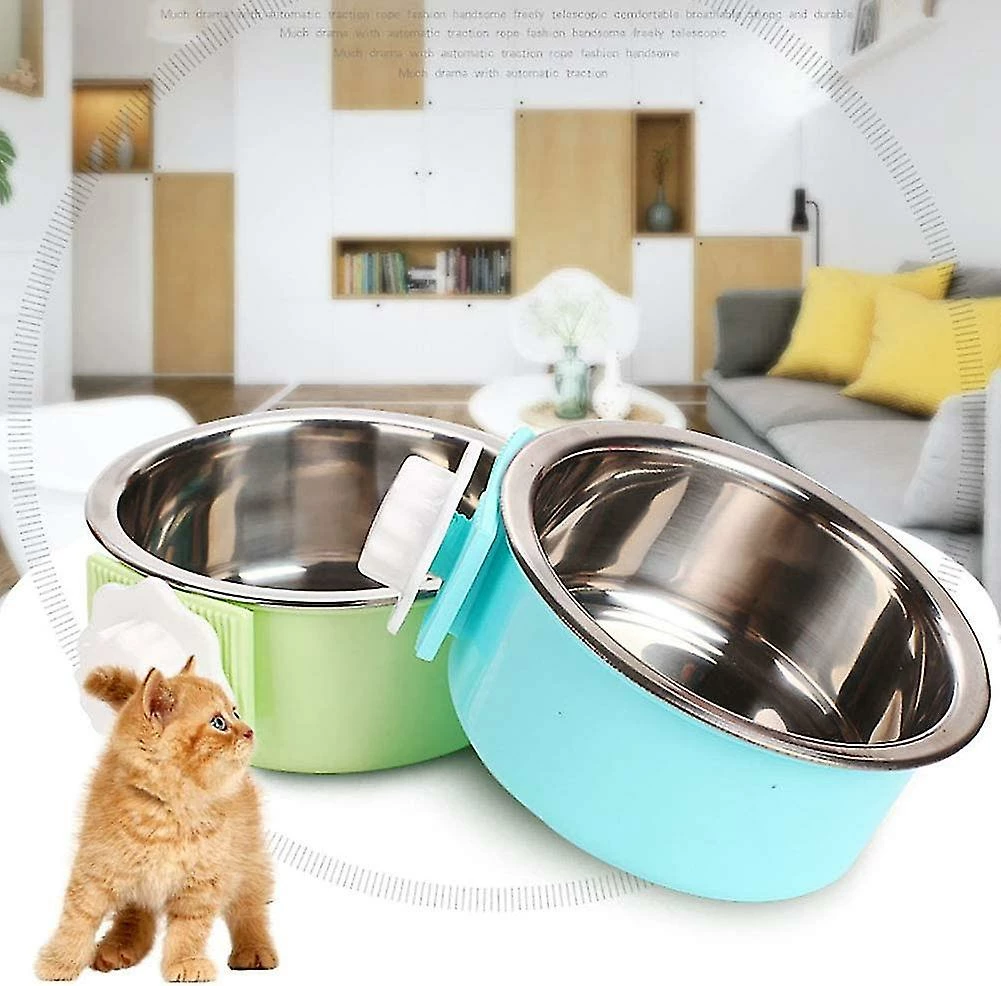 Sl Chang Crate Dog Bowl, Acier Inoxydable Amovible Hanging Food Water Bowl Crate Coop Cup, Pet Cage Bowls Wit 5 Sl Chang Crate Dog Bowl, Acier Inoxydable Amovible Hanging Food Water Bowl Crate Coop Cup, Pet Cage Bowls Wit – Image 5