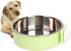 Sl Chang Crate Dog Bowl, Acier Inoxydable Amovible Hanging Food Water Bowl Crate Coop Cup, Pet Cage Bowls Wit -Pet Soin 554979093 max