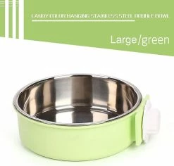Sl Chang Crate Dog Bowl, Acier Inoxydable Amovible Hanging Food Water Bowl Crate Coop Cup, Pet Cage Bowls Wit -Pet Soin 554979098 max