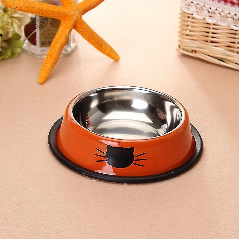 Sl Chang 2pcs Pet Bowl En Acier Inoxydable Base Non-dérapant Dog Bowl Cat Bowl Orange + Vert 1 Sl Chang 2pcs Pet Bowl En Acier Inoxydable Base Non-dérapant Dog Bowl Cat Bowl Orange + Vert