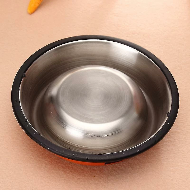 Sl Chang 2pcs Pet Bowl En Acier Inoxydable Base Non-dérapant Dog Bowl Cat Bowl Orange + Vert 2 Sl Chang 2pcs Pet Bowl En Acier Inoxydable Base Non-dérapant Dog Bowl Cat Bowl Orange + Vert – Image 2