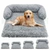 Arysiedder Dog Pet Dog Bed Pet Sofa Protection Peluche Dog Pad Dog Sofa, Pet Furniture Canapé Cover Avec Coussin De Cou Doux, Lavable En Machine, Gris