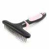 Unbranded Pet Grooming Comb Double Row Pins Undercoat Rake Medium Long Haired Dog Knotted Comb