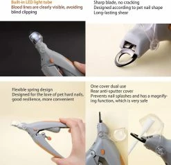 Jscxcf Led Light Anti-blood Position Manucure Supplies Cat Dog Nail Clippers Pet Claw Scissors Animal Grooming Outils De Nettoyage 7 Jscxcf Led Light Anti-blood Position Manucure Supplies Cat Dog Nail Clippers Pet Claw Scissors Animal Grooming Outils De Nettoyage -Pet Soin 557806336 max 1