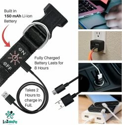 Sl Chang Light Up Dog Collar Rechargeable, Led Dog Collar Light Avec Batterie Longue Durée Clignotant Pvc Cuir Dog Collar Lumières Réglables -Pet Soin 557941788 max