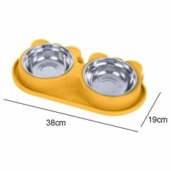 Fupo Cat Bowl Dog Bowl Anti-renversement Rice Bowl Pet Drinking Water Bowl Dog Food Bowl Double Bowl -Pet Soin 558535104 max