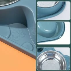 Fupo Cat Bowl Dog Bowl Anti-renversement Rice Bowl Pet Drinking Water Bowl Dog Food Bowl Double Bowl -Pet Soin 558535149 max
