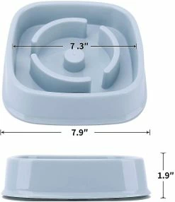 Unbranded Dog Slow Feeder Bowl, Anti Slip Puzzle Bowl - Plats D’alimentation Anti-avalants Pour Animaux De Compagnie Slower Food -Pet Soin 558935696 max