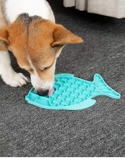Unbranded Cat Slow Feeder Bowl Poisson-Chat En Forme De Puzzle Feeder Food Mat Pour Small Dog Cats Slow Eating -Pet Soin 558937330 max