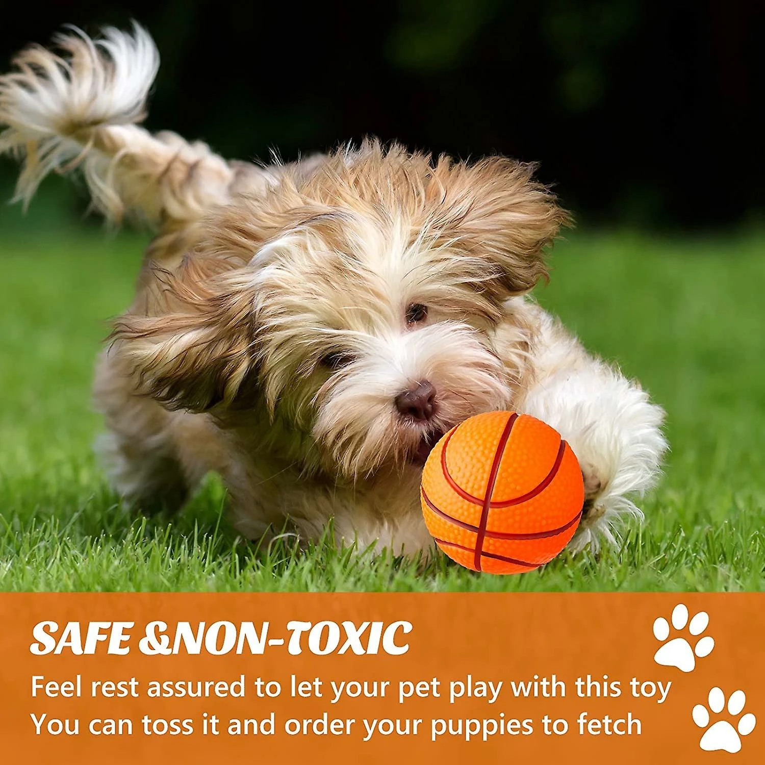Jsbyyz-l1 4pcs Baskets Chien Jouet Chien Mâcher Basket-ball Bouncy Dog Ball 4 Jsbyyz-l1 4pcs Baskets Chien Jouet Chien Mâcher Basket-ball Bouncy Dog Ball – Image 4