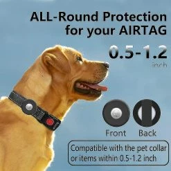 Unbranded Airtag Dog Collar Holder [2 Pack] Silicone Waterproof Protective Air, Pet Anti-lost Locator Case -Pet Soin 563606890 max