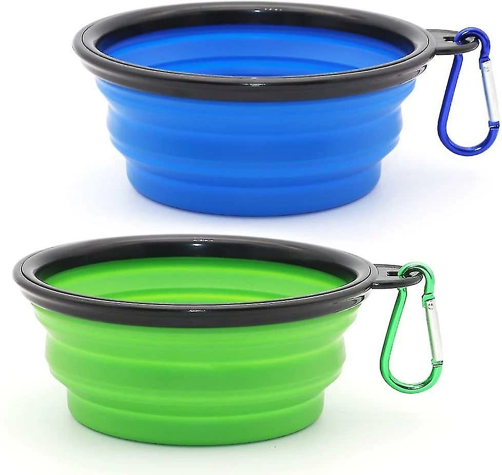 Unbranded 2 Pièces Portable Dog Bowl Collapsible Dog Bowls, Travel Dog Bowls And Cat Bowls (350ml, Blue And Gree 2 Unbranded 2 Pièces Portable Dog Bowl Collapsible Dog Bowls, Travel Dog Bowls And Cat Bowls (350ml, Blue And Gree – Image 2