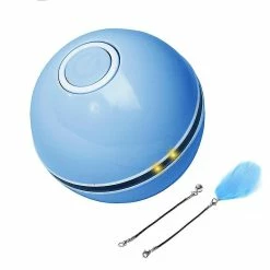 Unbranded Led Cat Toy Running Ball Intelligent Automatic Rotation Électronique Pet Dog Toy Bleu -Pet Soin 563623981 max