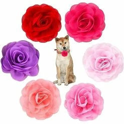 Unbranded Pet Show 6pcs Dog Collar Bows And Flowers For Girls Small Medium Dogs -Pet Soin 567452109 max