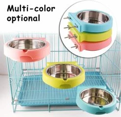 Lifepieces Dog Bowl Removable Stainless Steel Water Food Feeder Bowl Cage Cage Cat Puppy Bird Pet 1pcs -Pet Soin 568518525 max